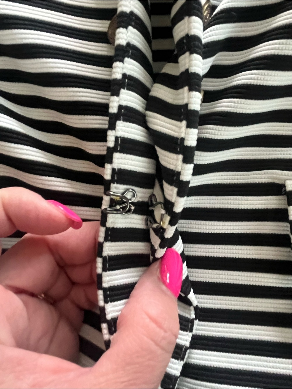 Altar’d State Black & White Striped cotton/Rayon mix Vintage Jacket Size Medium - Picture 12 of 14